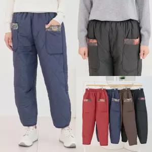 엄마옷 마미소 후끈후끈 솜 바지 무늬 겨울 패딩 기모 누빔 방한 할머니 빅사이즈 40 70 마담 중년 여성 옷