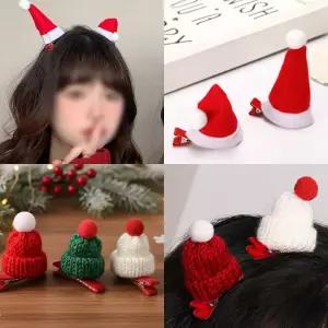 크리스마스 산타 머리핀 루돌프 삔 헤어핀 집게핀 헤어 머리 장식 악세사리 집게