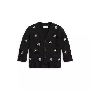 폴로 랄프 로렌 브랜드관 베이비 남아 도그 임브로이더 면 카디건(CWPOSWEI6820274020) 808814