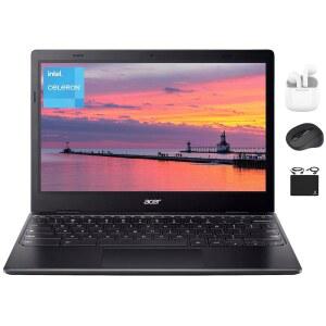 acer 311 크롬북 2025 플래그십 슬림 라이트 노트북, 11.6인치 HD 디스플레이, 듀얼 코어 인텔 N4500 프로세서 (최대 2.80GHz), 4GB RAM, 64GB eMMC, Wi-Fi 5, 웹캠 8시간 이상 배터리, 크롬 OS + 허브셀 액세서리