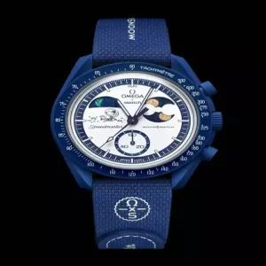 스와치 x 콜라버 x 스누비 바이오세라믹 문스와치 미션 투 더 MISSION TO EARTHPHASE MOONSHINE