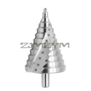 스텝 드릴 비트 1pc 6-60mm 나선형 그루브 강철 구멍 커터 목재 금속 드릴링 도구 스텝 콘 드릴 сверл