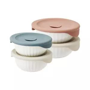 [본사직영] 바로한끼 도자기 밥용기 혼합세트 (250ML 2개 + 355ML 2개)