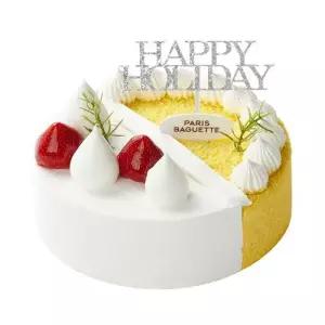 [파리바게뜨] 크리스마스 고구마반 생크림반 케이크(데코픽 포함)