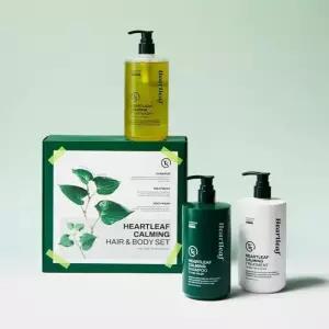 [티에스] TS 어성초 카밍 헤어바디 케어 세트 (샴푸500g+트리트먼트500g+바디워시500g)