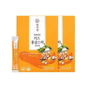 천지양 튼튼쑥쑥 키즈 홍삼스틱 망고맛 100포 2박스 6년근 진세노4mg