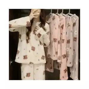 루미나D 수면 파자마 곰돌이 겨울 여자 극세사 잠옷 공주 세트