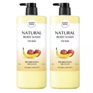 해피바스 내추럴 정말 촉촉한 바디워시 900g 2개