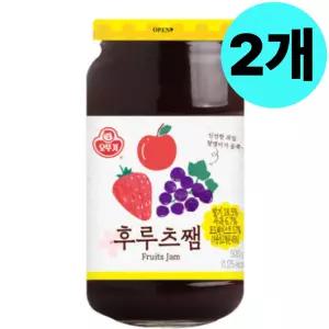 오뚜기 후루츠쨈 딸기 사과 포도 과일 잼 2개 에이드 BNS