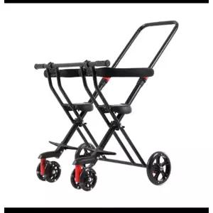 쌍둥이 트라이크 경량형 접이식 2인 유모차 컴팩트