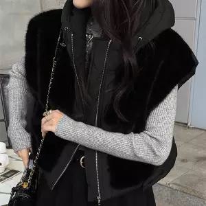 [난닝구] 펠도브 퍼후드패딩베스트