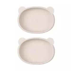 블루마마 유아 이유식 용품 준비 실리콘 그릇 크림X2