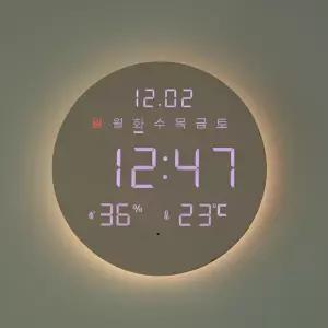 오아 데이클락 LED 벽시계 온습도 무소음 디지털 벽걸이 시계 거실 사무실 인테리어 디자인