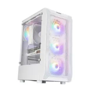 피씨케이스 강화유리 케이스 FM 미들타워 화이트 컴퓨터 N3