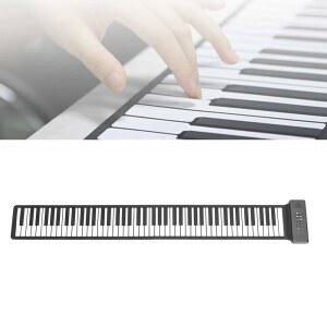 키보드 피아노 롤업, 88 키 핸드 롤 128톤 USB 미디 BT 휴대용 접이식 여행용 피아노, 초보자용 스피커 내장