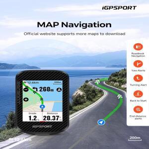 iGPSPORT BSC300T 무선 GPS 자전거 컴퓨터, 터치스크린, 오프라인 지도, 오프로드 경고,  호환