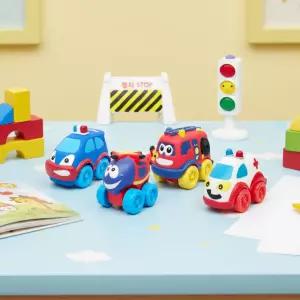 소프트 명품카세트 (D형) 6p 미니카 자동차 역할놀이 교통놀이 말랑 신호등 소방차 경찰차