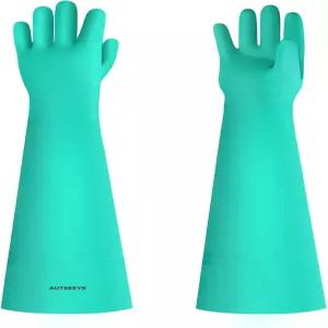 어항 유지 관리용 AUTSEEYS 수족관 장갑 어깨 길이 방수 긴 고무 손 보호기 물 교환 청소기 개 고양이 목욕