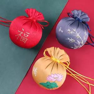 기념품주머니 붉은복주머니 전통 미니 복주머니 붉은색 8X9.5cm 명절선물포장 소품주머니