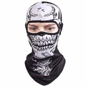 TClian 해골 마스크 발라클라바 고스트 반다나 오토바이 풀페이스 할로윈