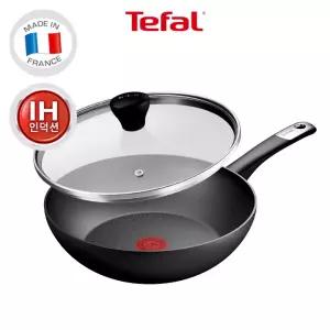 [1+1]  인덕션 티타늄 3X 퍼펙트터치 웍 28cm+레온 유리뚜껑28cm