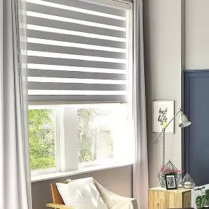 데일리블라인드 커튼 암막 콤비 라이트그레이 홈데코 홈인테리어 홈패브릭bcd188