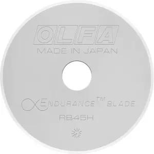 OLFA 45mm 로터리 커터 교체 블레이드 1 블레이드(RB45H-1) - 퀼팅 재봉 공예용 텅스텐 스틸 내구성 원형