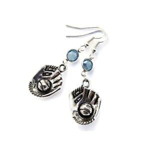 포수 미트 탄생석 귀걸이, 야구 운동 개인 맞춤형 스포츠 주얼리