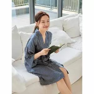 [하프클럽/바풀]CA5W65616 여성가운 실크 잠옷 가운 나이트 로브