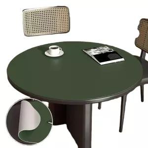 가죽 원형 테이블 VAN 방수식탁매트 매트 연그레이 원탁 테이블보 그린