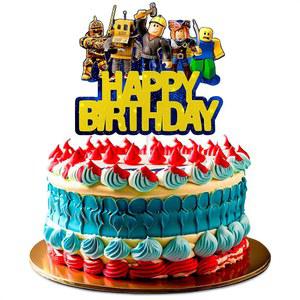 비디오 게임 케이크 토퍼 장식 - 활기찬 글리터 카드보드 게이머 토퍼, 눈길을 사로잡는 디자인, 견고한 설치 및 쉬운 조정, 튼튼한 플라스틱 스틱 소년 소녀를 위한 생일