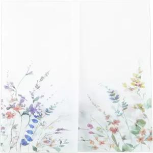 퓨레미고 50팩 야생화 프린트 5x7 초대장용 프리폴딩 벨럼 재킷 - 115GSM 페이퍼 청첩장 랩 투명