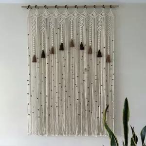 북유럽 중문 현관가림막 바란스 베란다 마크라메 커튼