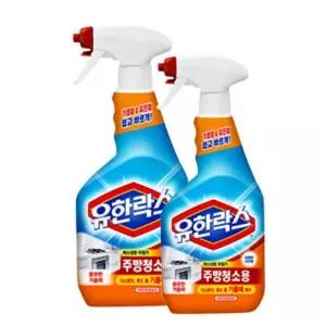 유한 락스 주방 청소용 2P 곰팡이 제거제 욕실 세제 기름때 찌든때 렌지 후드 오븐