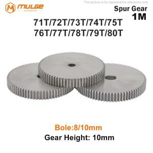 평기어 1M-71T/72T/73T/74T/75T/76T/77T/78T/79T/80Teeth SC45  탄소강 재질 원통형 변속기 액세서리