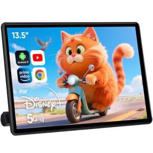 차량용 13.5인치 헤드레스트 모니터 안드로이드 터치스크린 HDMI 폰 미러링 WiFi SD 카드 블루투스 자동차 엔터테인먼트 비디오 플레이어 지원 13.5 2G 32G 1PC