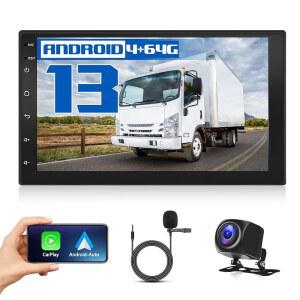 2009- 이스즈 N 시리즈 NNR/NPR/NPS/NQR 트럭 7 HD 터치스크린 무선 카플레이 안드로이드 오토 블루투스 스테레오 백업 캠 마이크 GPS WiFi FM 4 64G