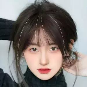 [하프클럽/]집게핀 남녀공용 베스트 앞머리 심플 부분가발 시스루