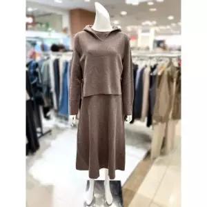 소고 세이브존01 메리노울 니트 조끼 앙상블 원피스 AK4EA01_BW