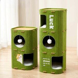 거실 고양이 원룸 이중층 고양이 놀이터 집 소형 캣타워 둥지