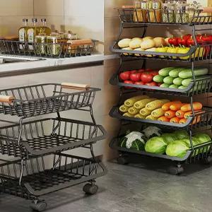 슬림 트롤리 주방 틈새 트레이 이동식