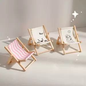 인테리어 휴대폰 거치대 캠핑 해변 의자 미니어처 장식