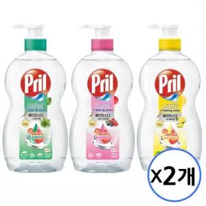 프릴 베이킹소다 주방세제 700ml 용기 x2개 퓨어레몬  그린허브 와일드베리 택1