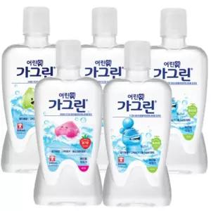 아동 가글 380ml x5개 사과 딸기 청포도맛 어린이 구강관리 가글