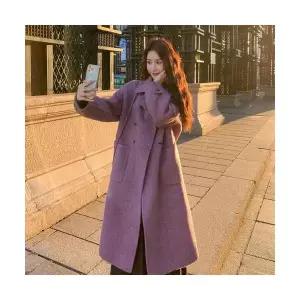 여성 데일룩 코트 모직 리버시블 캐시미어 겨울 빈티지 더블 DAOL4