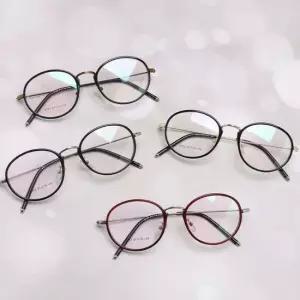 가벼운 국산 동글이 콤비 메탈 안경테 남녀공용