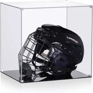 MaiiTiproll 올 클리어 아크릴 헬멧 디스플레이 케이스 디스플레이용 조립 상자 기념품용 고급 메모리