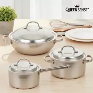 바로써 무연마 통오중냄비 3종(16cm편수,20cm양수,24cm궁중전골)