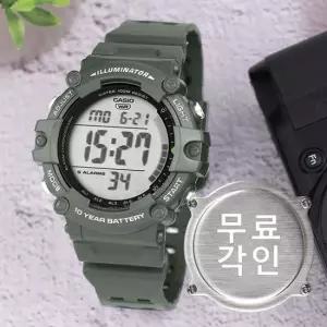 무료각인 카시오 AE-1500WHX-3A 군인 전자 아웃도어 롱밴드 남자 우레탄 시계 d