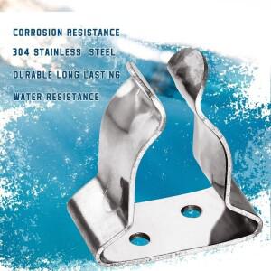 스테인레스 스틸 보트 노 거치대  범용 내구성 용수스틸 클립  실버 후크 교체